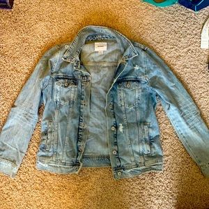 Distressed denim jacket